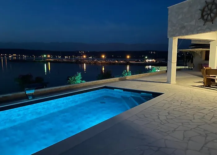 Maritime - Exklusive Strandvilla Mit Beheiztem Pool, Grillhuette & Meerblick Bei Zadar * Ljubac (Zadar)
