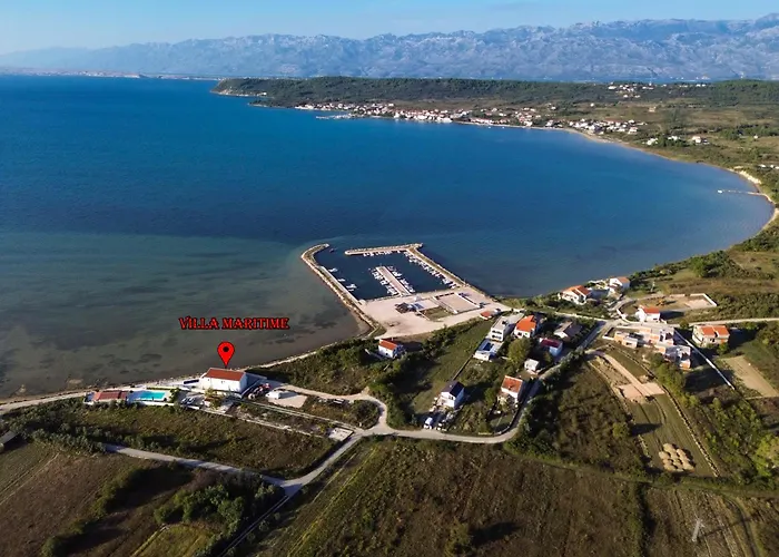 Maritime - Exklusive Strandvilla Mit Beheiztem Pool, Grillhütte&meerblick Bei Zadar Villa Ljubač