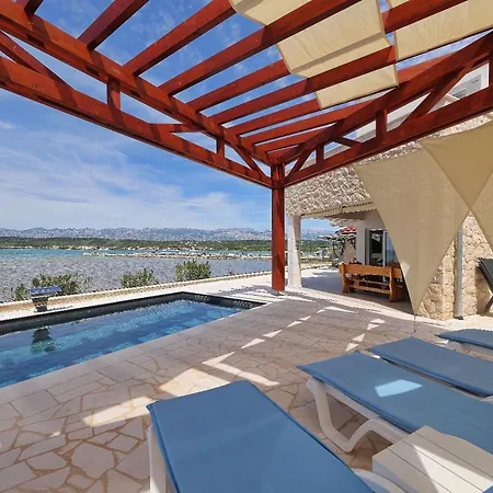 Maritime - Exklusive Strandvilla Mit Beheiztem Pool, Grillhuette & Meerblick Bei Zadar ヴィラ Ljubač