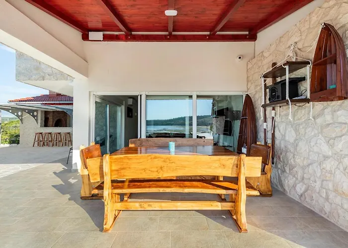 Maritime - Exklusive Strandvilla Mit Beheiztem Pool, Grillhuette & Meerblick Bei Zadar 빌라 *